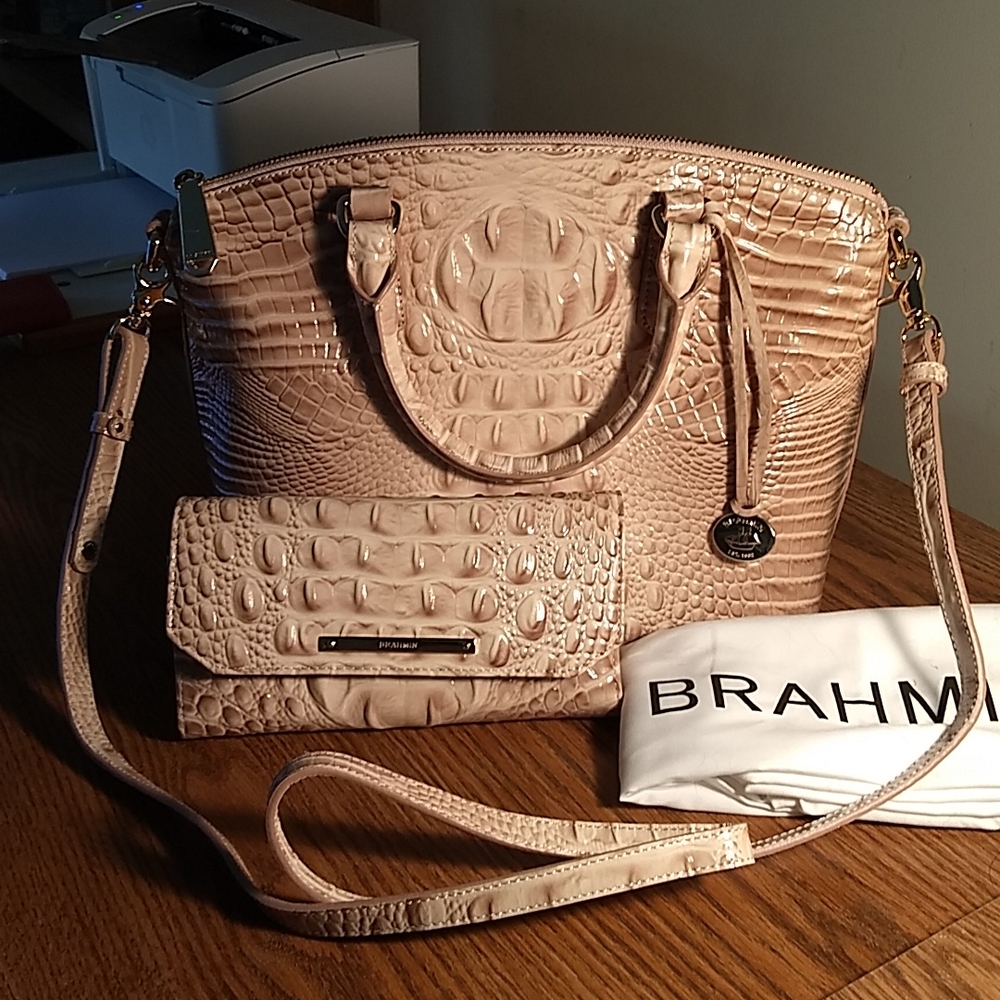 Brahmin Medium Duxbury Blossom & Checkbook Wallet